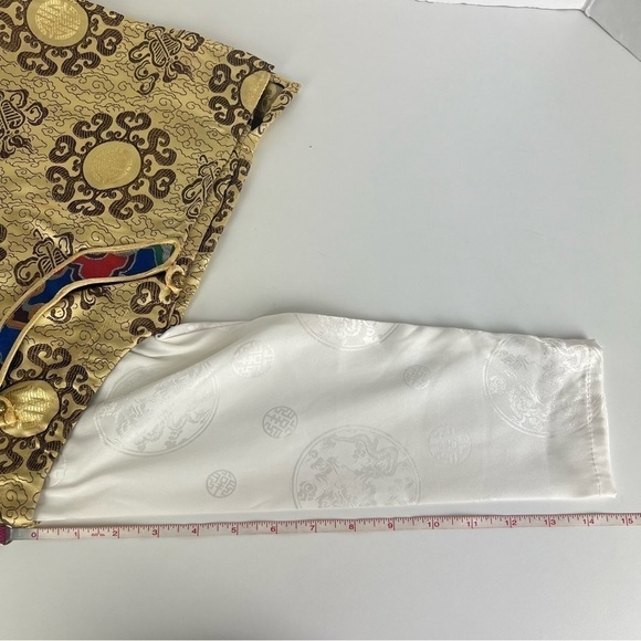 🩷 Kids, Tibetan traditional brocade top, Losar - golden/white. - Picture 9 of 9